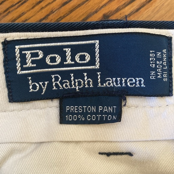 POLO by RALPH LAUREN FLAT-FRONT "PRESTON PANT" Size 36 X 32 - Picture 7 of 8